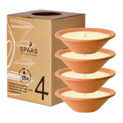 4x Ronde Vuurpot Large - Set Van 4 - Oranje Terracotta - SPAAS