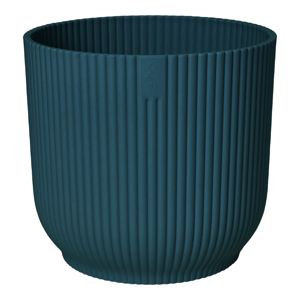 Bloempot Elho Vibes Fold Rond Wielen - D35 X H32cm - Diepblauw 1 Bloempot Elho Vibes Fold Rond Wielen - D35 X H32cm - Diepblauw