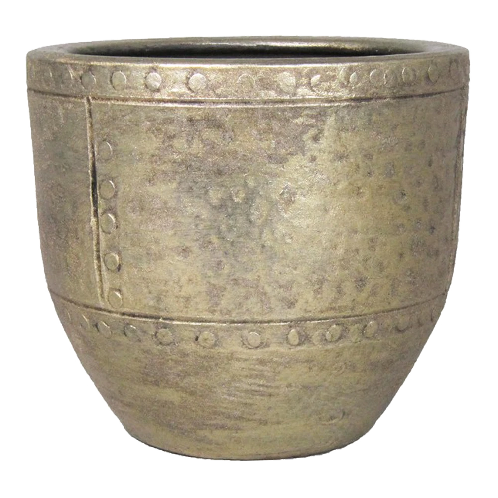 Bloempot Fien - D35 X H32cm - Goud 1 Bloempot Fien - D35 X H32cm - Goud