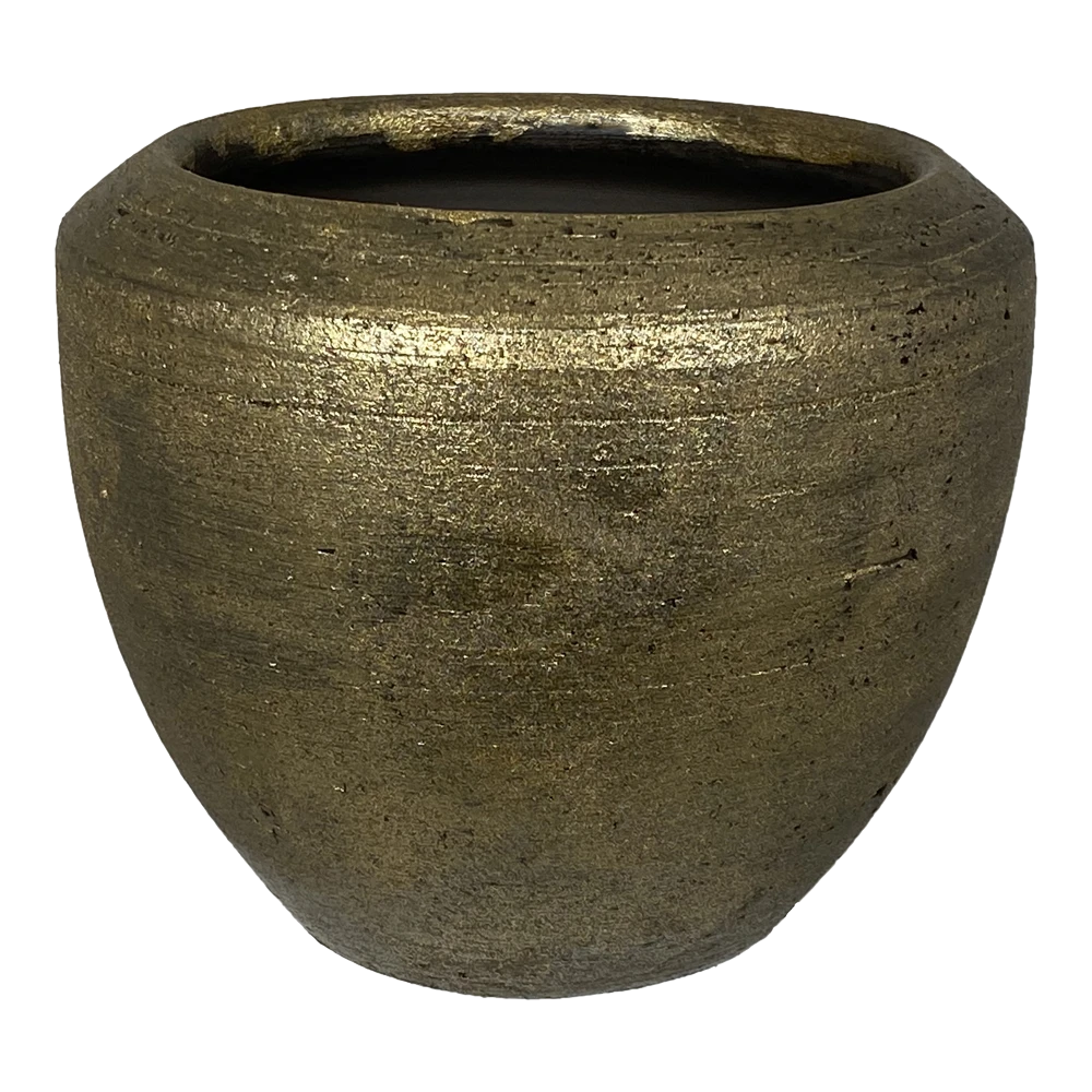 Bloempot Kos - D30 X H27cm - Goud 1 Bloempot Kos - D30 X H27cm - Goud