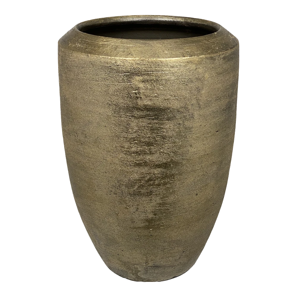 Bloempot Kos Hoog - D36 X H80cm - Goud 1 Bloempot Kos Hoog - D36 X H80cm - Goud
