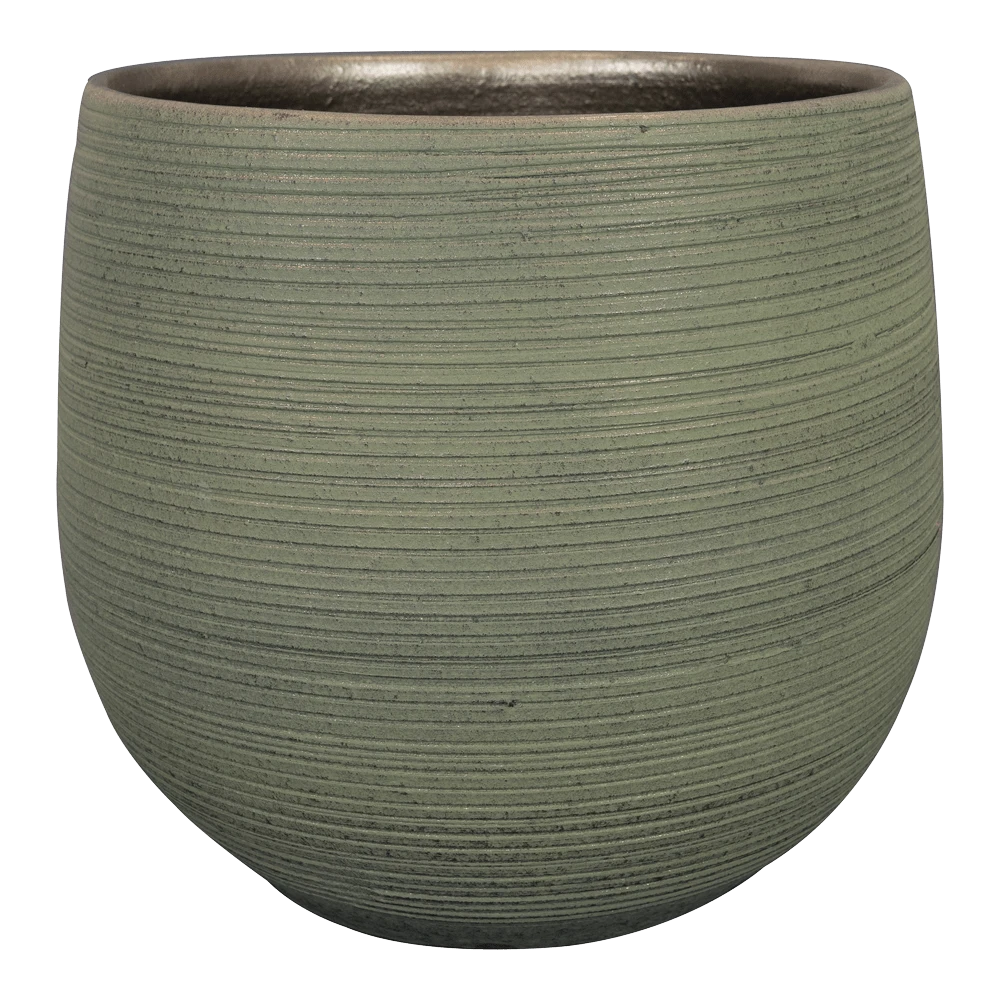 Bloempot Lydia - D36 X H32cm - Shiny Green 1 Bloempot Lydia - D36 X H32cm - Shiny Green