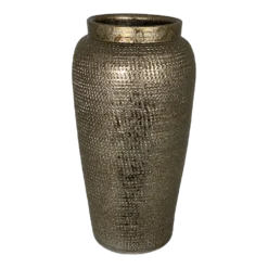 Bloempot Marrakesh Hoog - D19 X H45cm - Zilver Goud