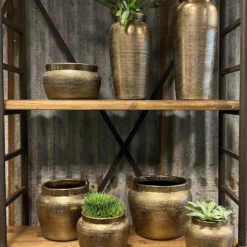 Bloempot Marrakesh - D24 X H21cm - Zilver Goud 5 Bloempot Marrakesh - D24 X H21cm - Zilver Goud -Bloeiplek Verkoopwinkel bloempot marrakesh serie 3 1 3