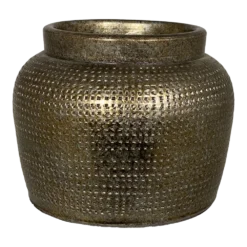 Bloempot Marrakesh - D24 X H21cm - Zilver Goud