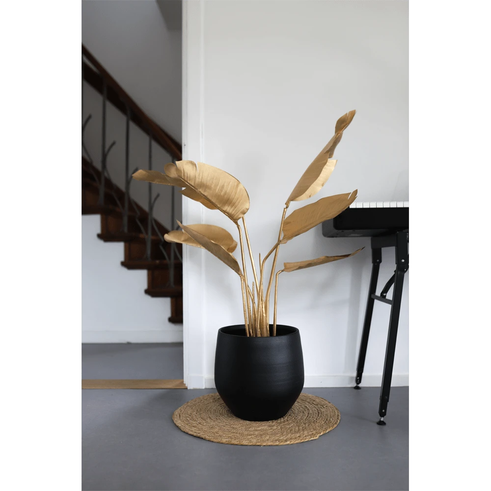 Bloempot Petra - D23 X H20cm - Mat Zwart 3 Bloempot Petra - D23 X H20cm - Mat Zwart - Afbeelding 3