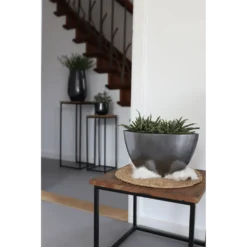 Bloempot Petra Ovaal - L32 X B17 X H17cm - Platinum -Bloeiplek Verkoopwinkel bloempot petra platinum bloempot 3