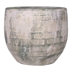 Bloempot Steef - D39 X H36cm - Creme Groen