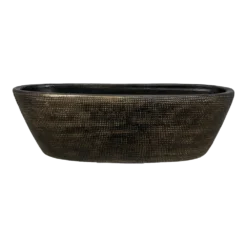 Bloempot Tokio Ovaal - L40 X B14 X H12cm - Goud