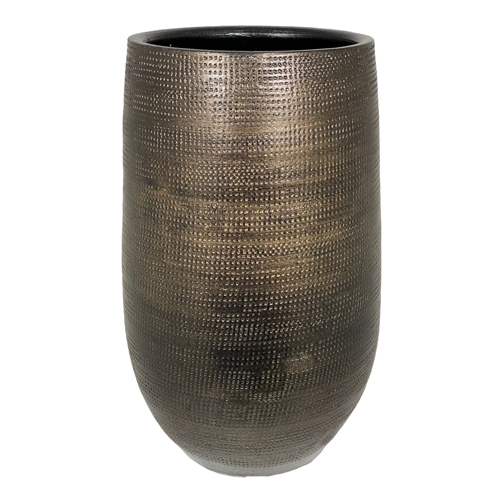 Bloempot Tokio Hoog - D38 X H90cm - Goud 1 Bloempot Tokio Hoog - D38 X H90cm - Goud