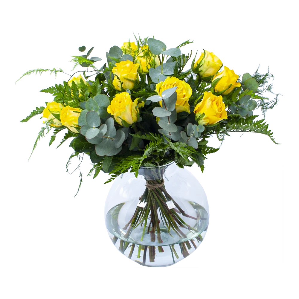 Boeket Rosa Geel Klein 1 Boeket Rosa Geel Klein