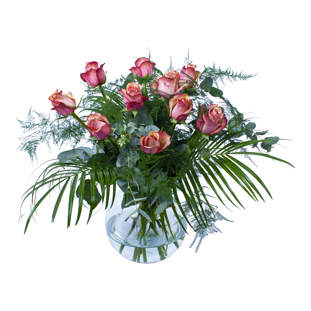 Boeket Rosa Roze Middel 1 Boeket Rosa Roze Middel