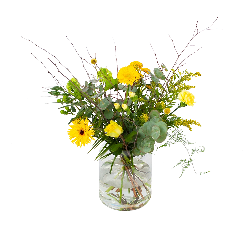 Boeket Vrolijk Geel Groot 1 Boeket Vrolijk Geel Groot