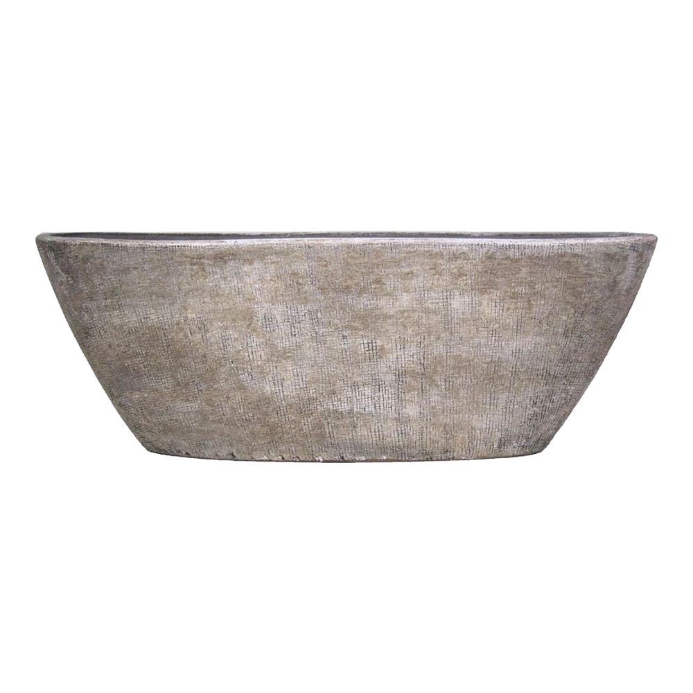 Bloempot Mira Ovaal - L69 X B17 X H25cm - Wit 1 Bloempot Mira Ovaal - L69 X B17 X H25cm - Wit