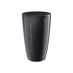 Bloempot Elho Brussels Diamond Rond Hoog 32cm - Metallic Zwart