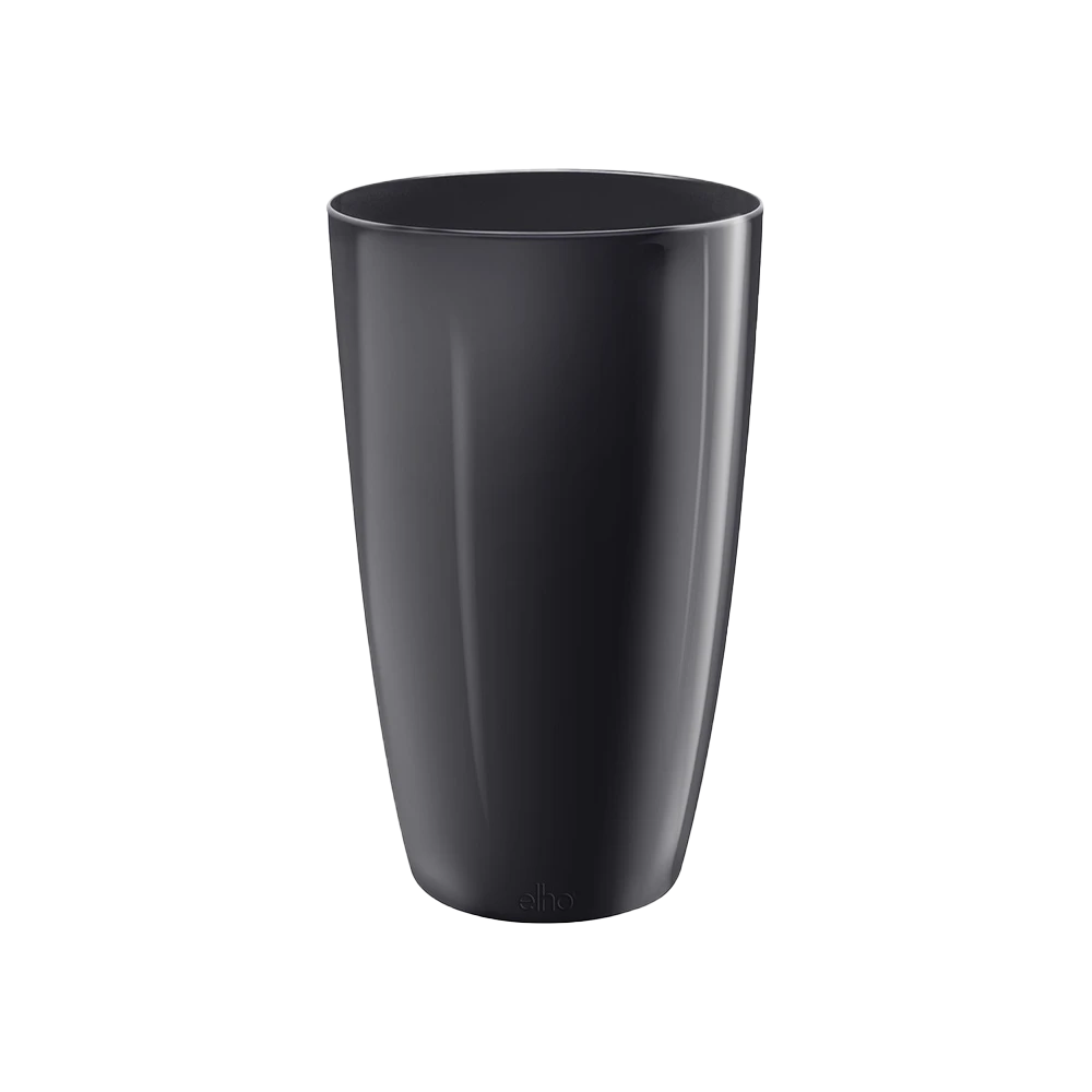 Bloempot Elho Brussels Diamond Rond Hoog 32cm - Metallic Zwart 1 Bloempot Elho Brussels Diamond Rond Hoog 32cm - Metallic Zwart