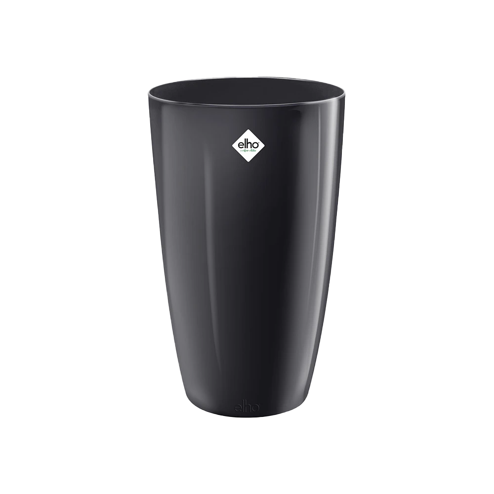 Bloempot Elho Brussels Diamond Rond Hoog 32cm - Metallic Zwart 2 Bloempot Elho Brussels Diamond Rond Hoog 32cm - Metallic Zwart - Afbeelding 2