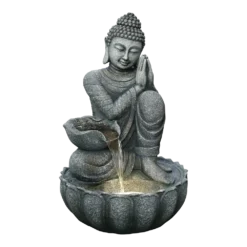 Buddha Met Waterschaal - 82cm Hoog - Polystone