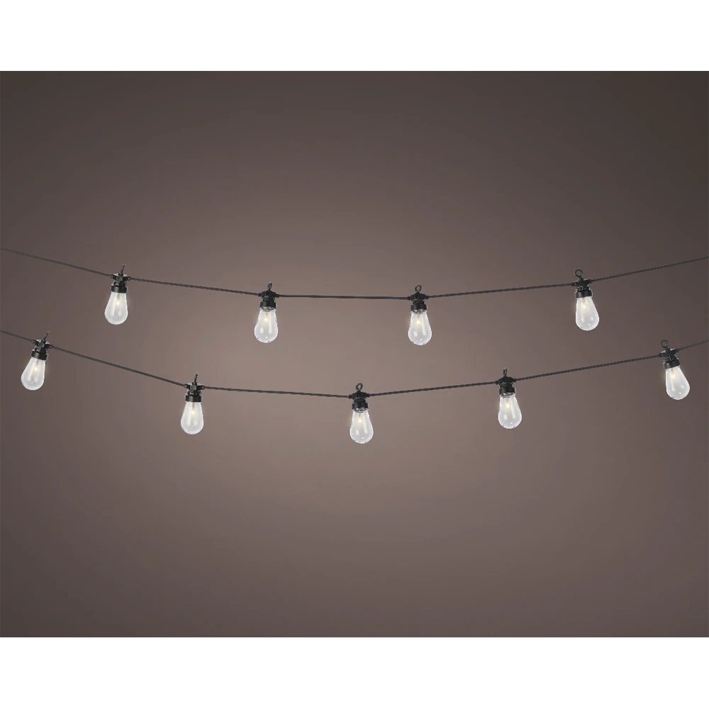 Lumineo Budget Feestverlichting Lichtsnoer - Peervorm - 950cm - 20 LEDS - Warm Wit 2 Lumineo Budget Feestverlichting Lichtsnoer - Peervorm - 950cm - 20 LEDS - Warm Wit - Afbeelding 2