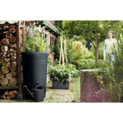 Elho Regenton - Green Basics - 200L - Zwart 11 Elho Regenton - Green Basics - 200L - Zwart -Bloeiplek Verkoopwinkel elho regenton green basics 200l zwart 5 1