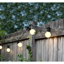 Lumineo Feestverlichting Lichtsnoer - Bolvorm- 950cm - 20 LEDS - Warm Wit -Bloeiplek Verkoopwinkel feestverlichting lichtsnoer bolvorm 950cm 20 leds warm wit netstroom 3 3