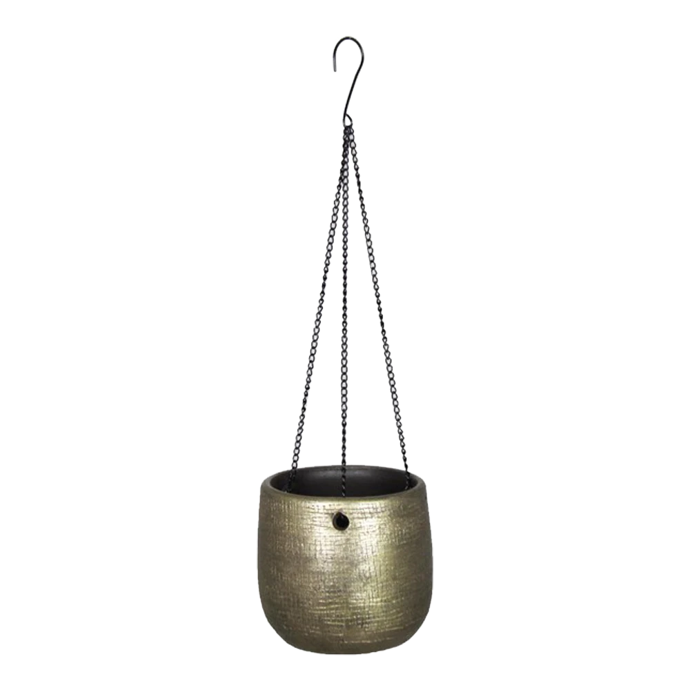 Hangpot Mira - D16 X H14cm - Goud 1 Hangpot Mira - D16 X H14cm - Goud