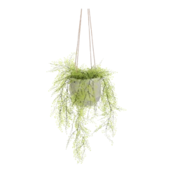 Hangpot Resa - D18,5 X H17cm - Lichtgrijs -Bloeiplek Verkoopwinkel hangpot resa d18 5 x h17cm lichtgrijs hangpot 4 1