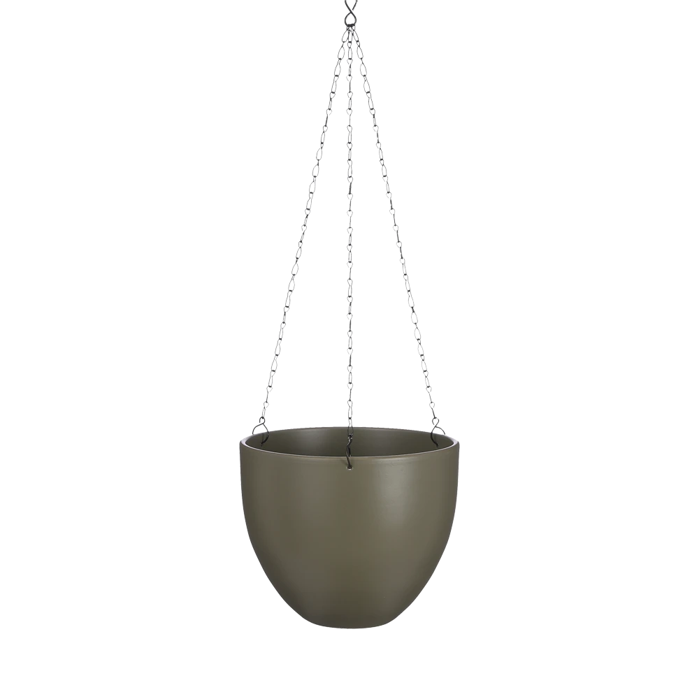 Hangpot Tusca - D22.5 X H19.5cm - Groen 1 Hangpot Tusca - D22.5 X H19.5cm - Groen