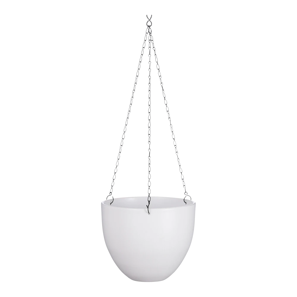 Hangpot Tusca - D22.5 X H19.5cm - Wit 1 Hangpot Tusca - D22.5 X H19.5cm - Wit