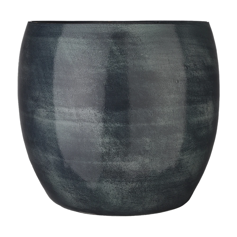 Bloempot Lester - D38 X H35cm - Donkerblauw 1 Bloempot Lester - D38 X H35cm - Donkerblauw