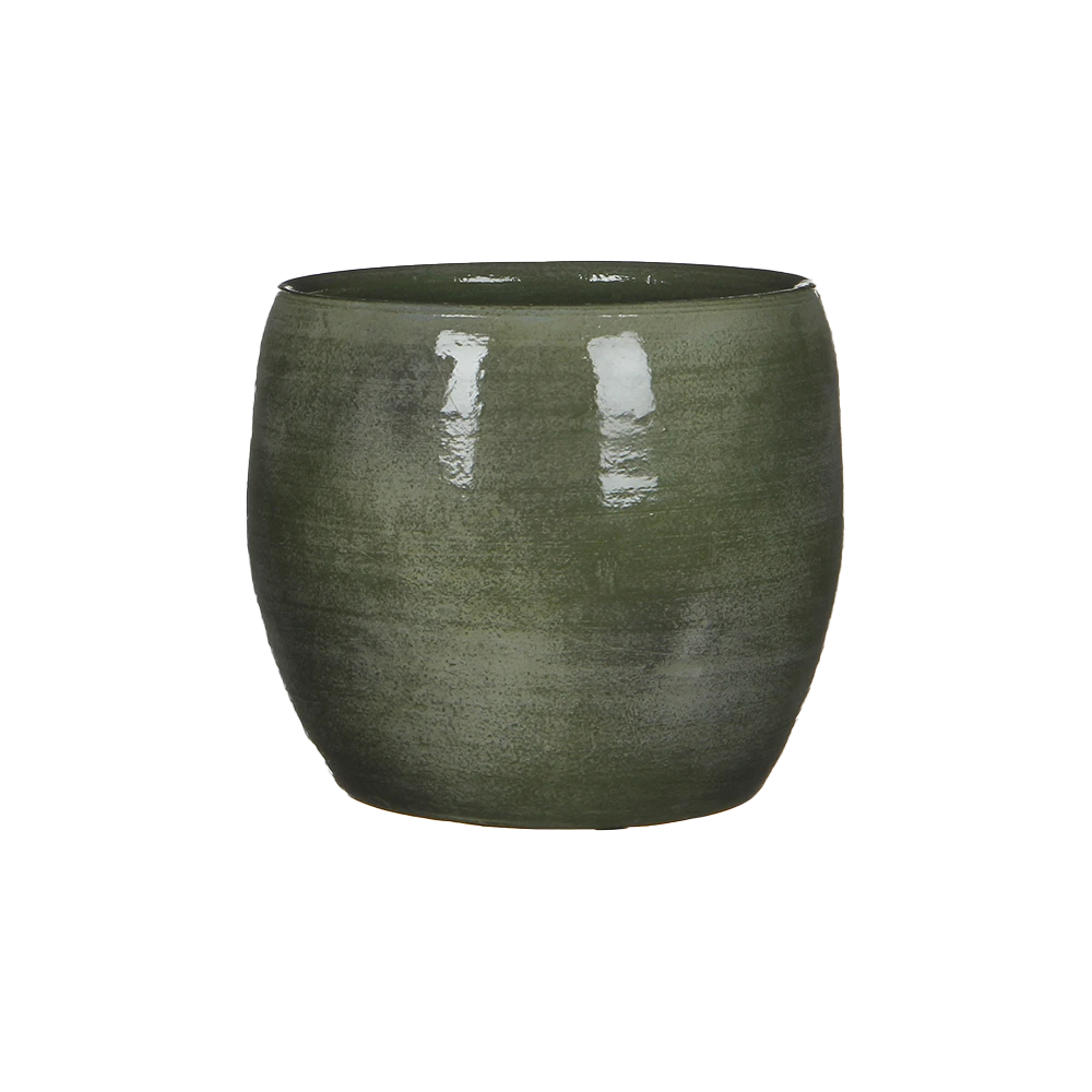 Bloempot Lester - D20 X H18cm - Groen 1 Bloempot Lester - D20 X H18cm - Groen