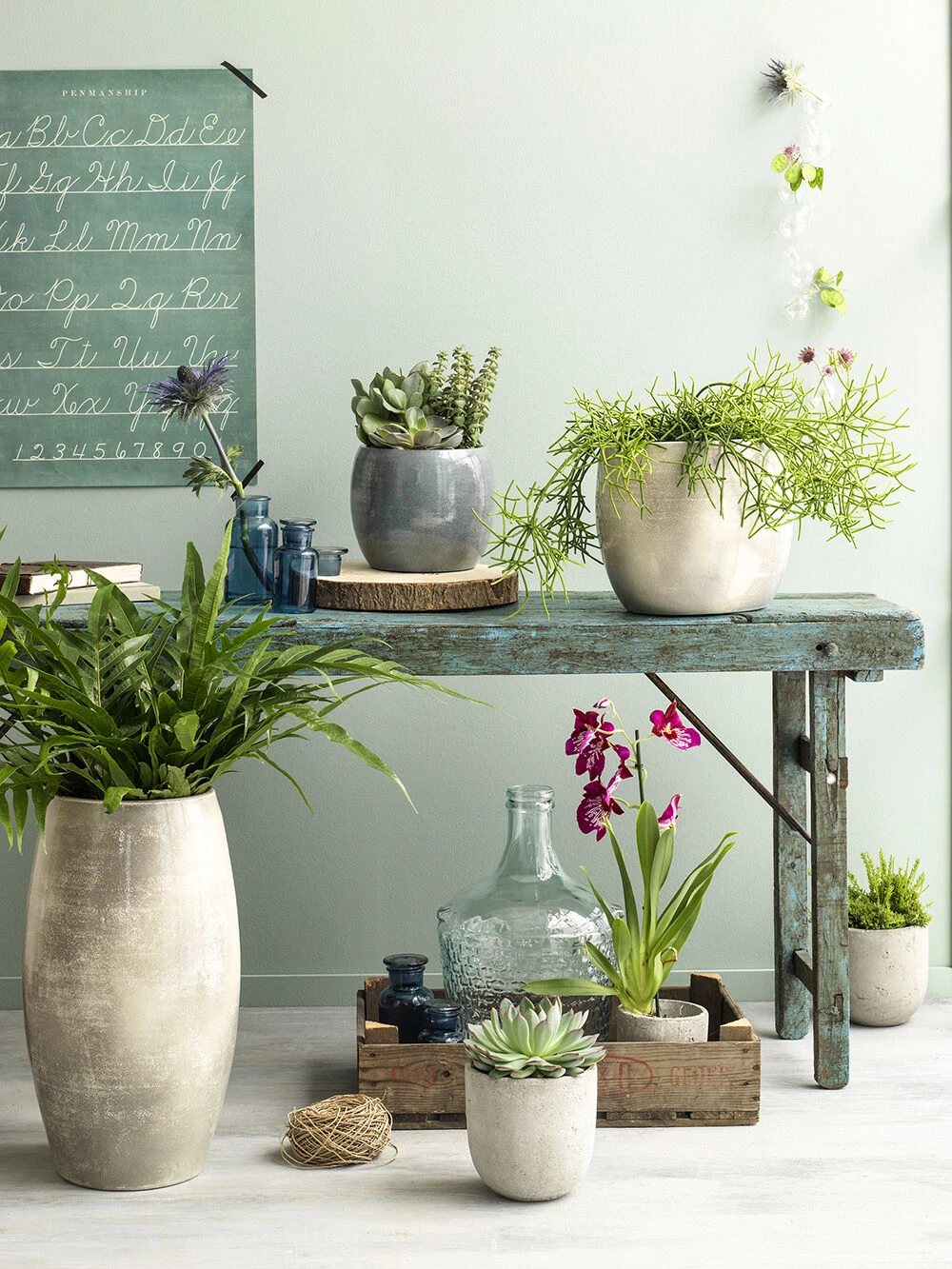 Bloempot Lester Hoog - D30 X H50cm - Donkerblauw 2 Bloempot Lester Hoog - D30 X H50cm - Donkerblauw - Afbeelding 2