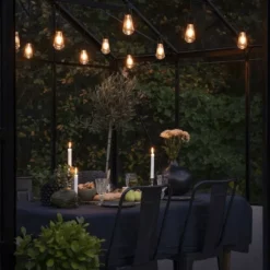 Lichtsnoer Feestverlichting Edison LED Koppelbaar + Dimbaar - Startset - 10m - 10 LED's - Konstsmide -Bloeiplek Verkoopwinkel lichtsnoer feestverlichting edison led koppelbaar dimbaar startset 10m 10 led s 3