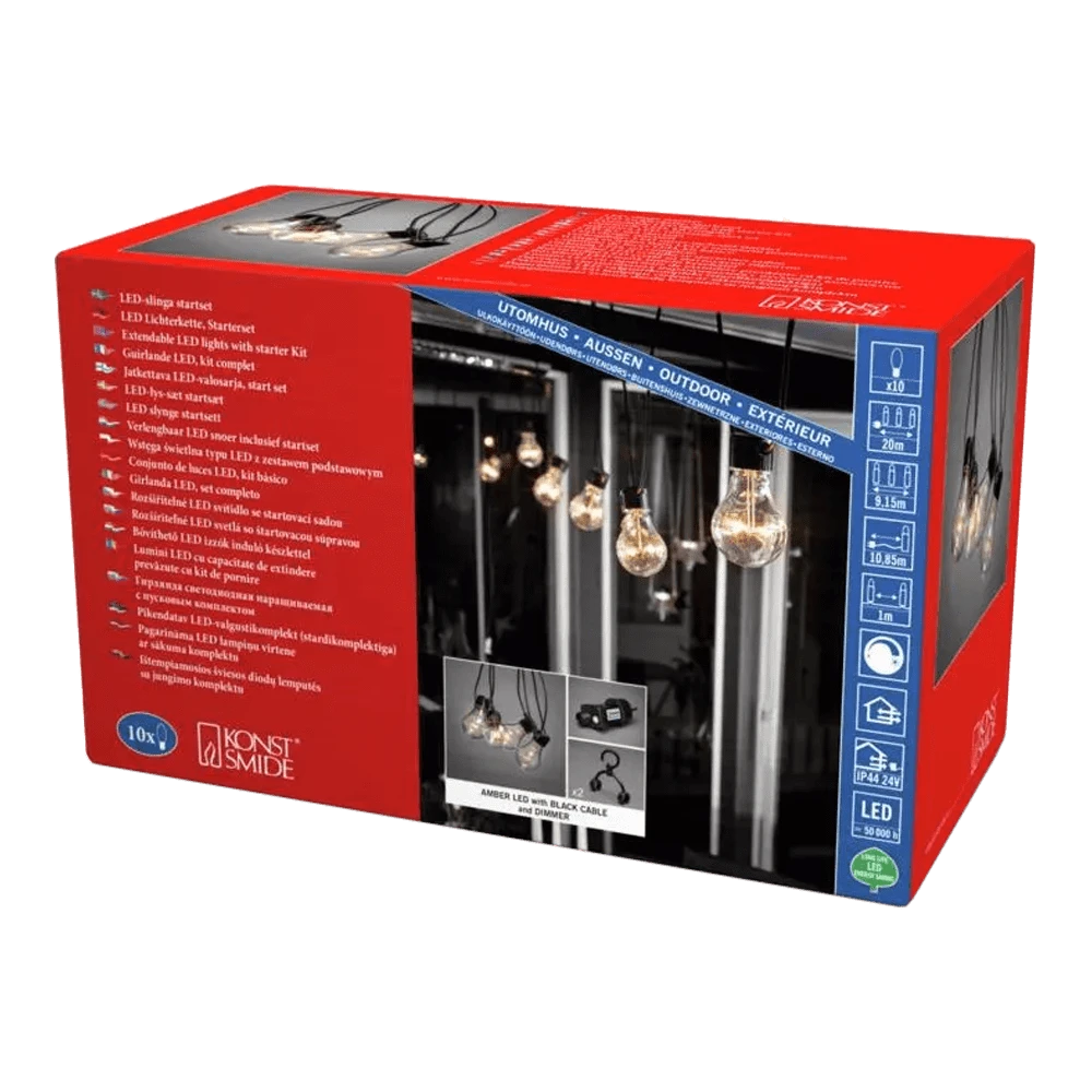 Lichtsnoer Feestverlichting Peer LED Koppelbaar + Dimbaar - Startset - 10m - 20 LED's - Konstsmide - Afbeelding 5