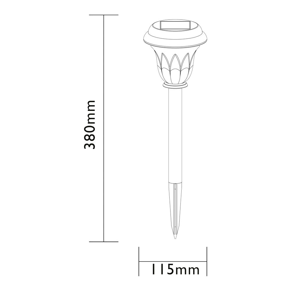 Luxform Hybride Solar Tuinlamp Vermont 10 Lumen 4 Luxform Hybride Solar Tuinlamp Vermont 10 Lumen - Afbeelding 4