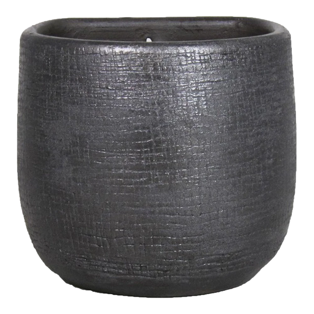 Muur Bloempot Mira - D18 X H16cm - Antraciet 1 Muur Bloempot Mira - D18 X H16cm - Antraciet
