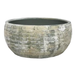 Plantenschaal Steef - D34 X H15cm - Creme Groen