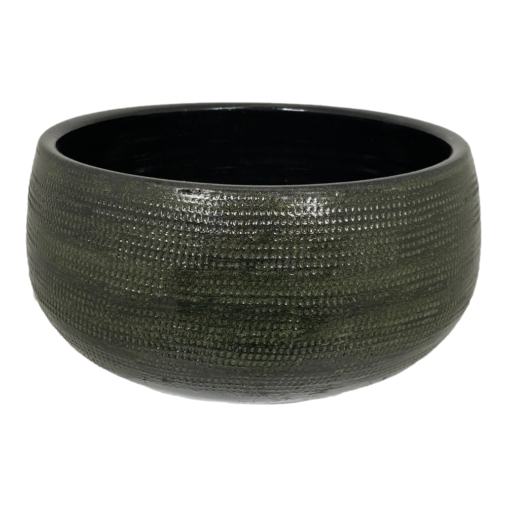 Plantenschaal Tokio - D29 X H14cm - Groen 1 Plantenschaal Tokio - D29 X H14cm - Groen