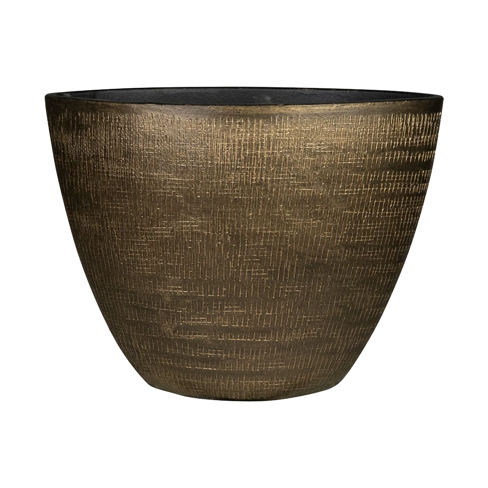 Bloempot Ryan Ovaal - L33 X B16 X H25cm - Shiny Gold 1 Bloempot Ryan Ovaal - L33 X B16 X H25cm - Shiny Gold