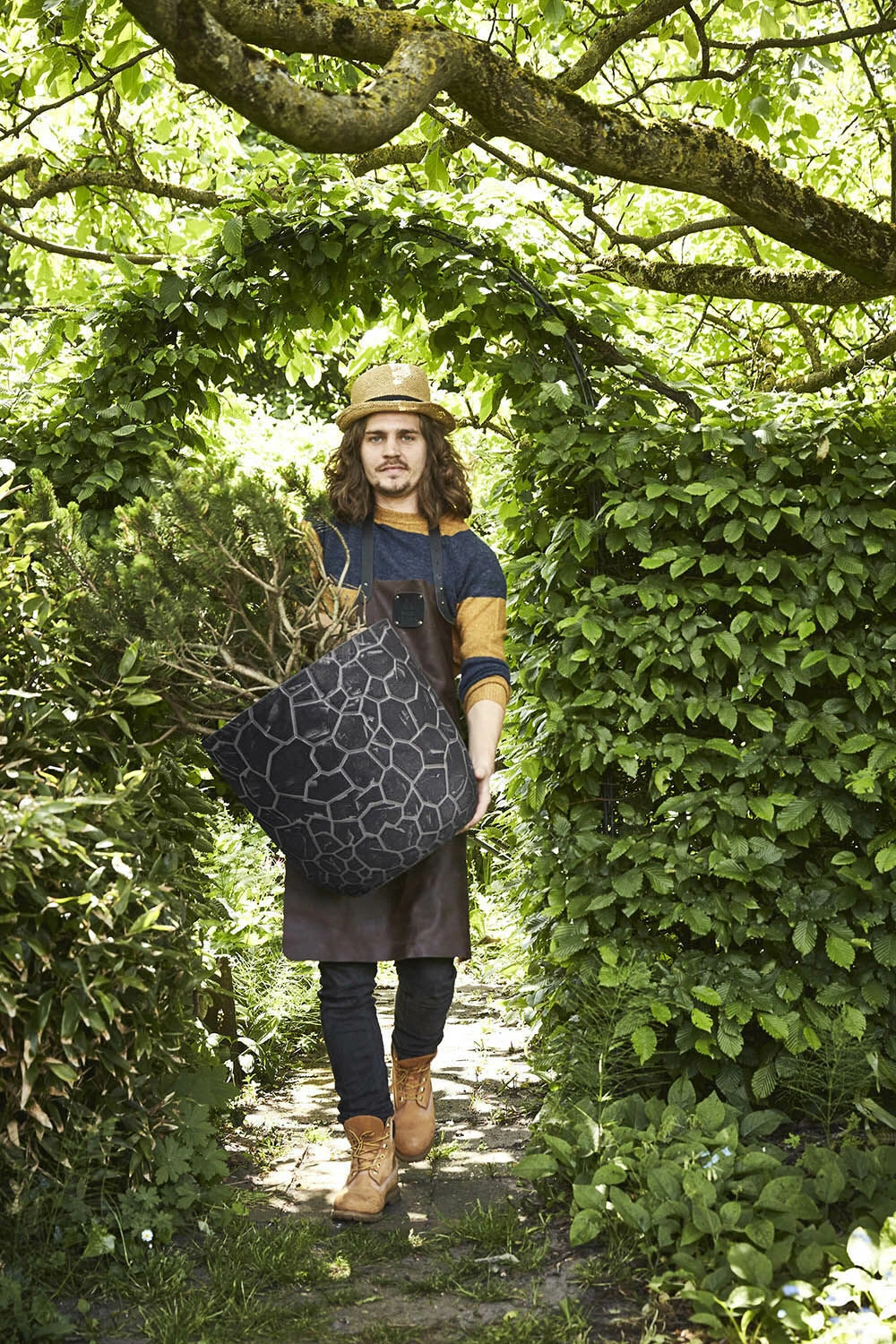 Capi Bloempot Bol Nature Clay NL - D43 X H41cm - Antraciet 2 Capi Bloempot Bol Nature Clay NL - D43 X H41cm - Antraciet - Afbeelding 2