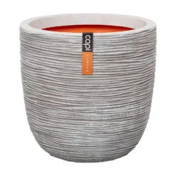 Capi Bloempot Bol Nature Rib NL - D43 X H41cm - Ivoor
