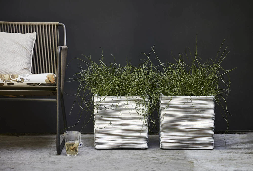 Capi Plantenbak Vierkant Nature Rib NL - L30 X B30 X H30cm - Ivoor 3 Capi Plantenbak Vierkant Nature Rib NL - L30 X B30 X H30cm - Ivoor - Afbeelding 3
