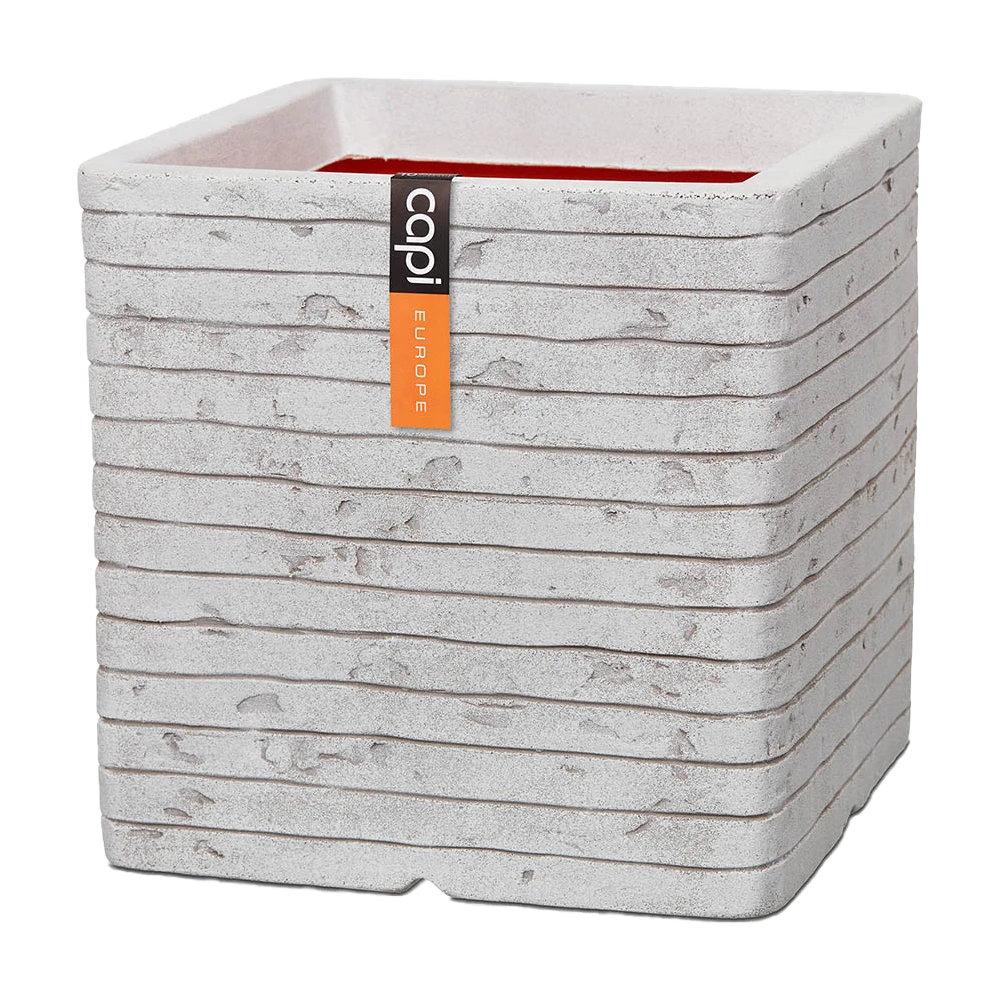 Capi Plantenbak Vierkant Nature Row NL - L40 X B40 X H40cm - Ivoor 1 Capi Plantenbak Vierkant Nature Row NL - L40 X B40 X H40cm - Ivoor
