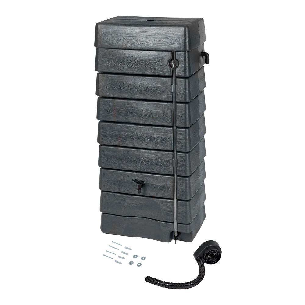 Regentank 276L Kunststof - Antraciet - H135x60x40cm - Nature 1 Regentank 276L Kunststof - Antraciet - H135x60x40cm - Nature