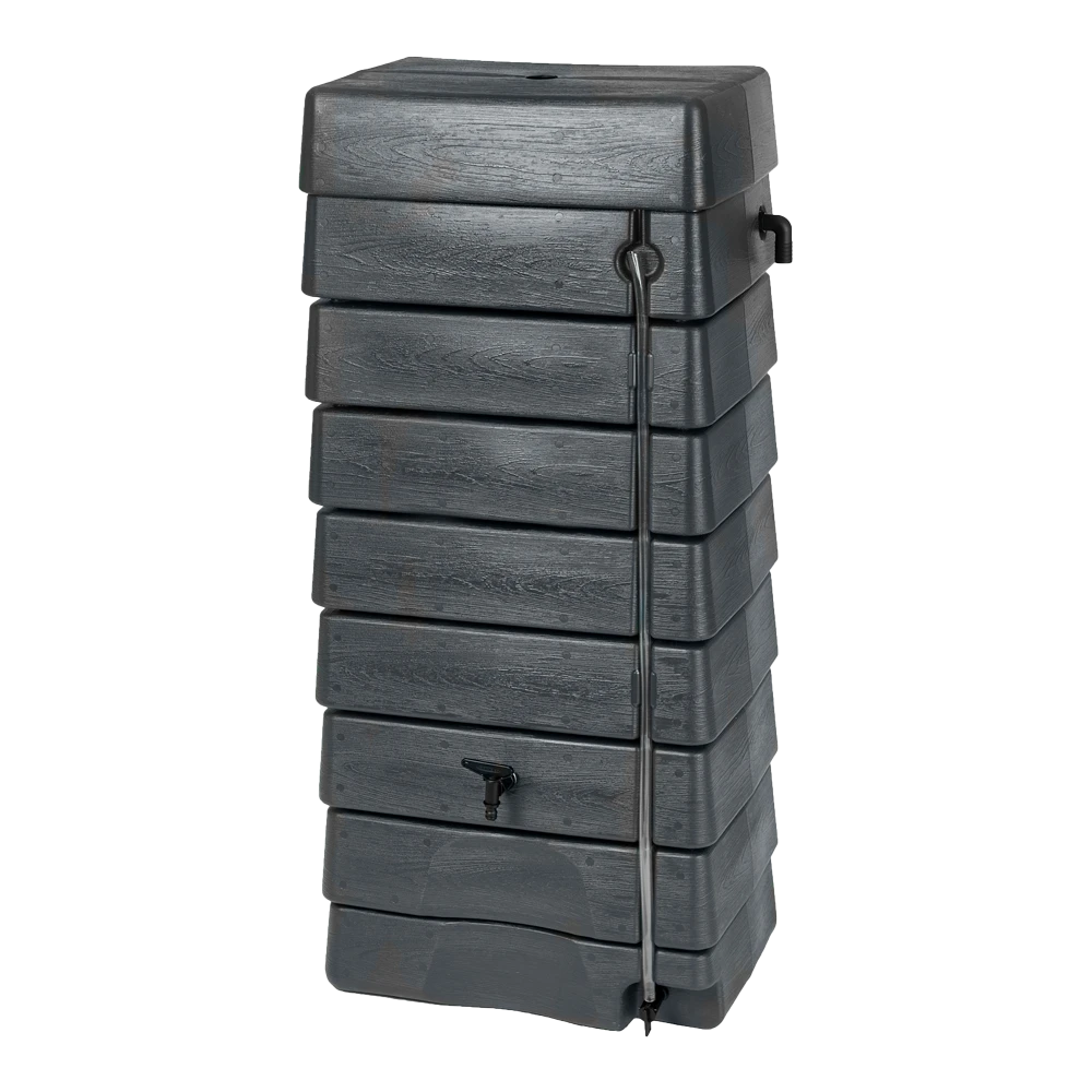 Regentank 276L Kunststof - Antraciet - H135x60x40cm - Nature 2 Regentank 276L Kunststof - Antraciet - H135x60x40cm - Nature - Afbeelding 2
