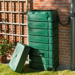 Regentank 276L Kunststof - Groen - H135x60x40cm - Nature -Bloeiplek Verkoopwinkel regentank 276l kunststof groen h135x60x40cm 5 4