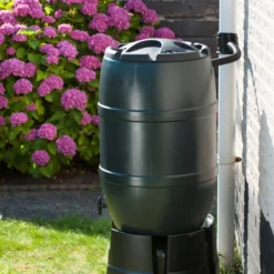 Regenton 120L Kunststof - Groen - H81xu00d850cm - Nature -Bloeiplek Verkoopwinkel regenton 120l kunststof groen h81x50cm 6 2