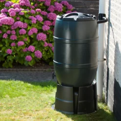 Regenton 120L Kunststof - Groen - H81xu00d850cm - Nature -Bloeiplek Verkoopwinkel regenton 120l kunststof groen h81x50cm 7