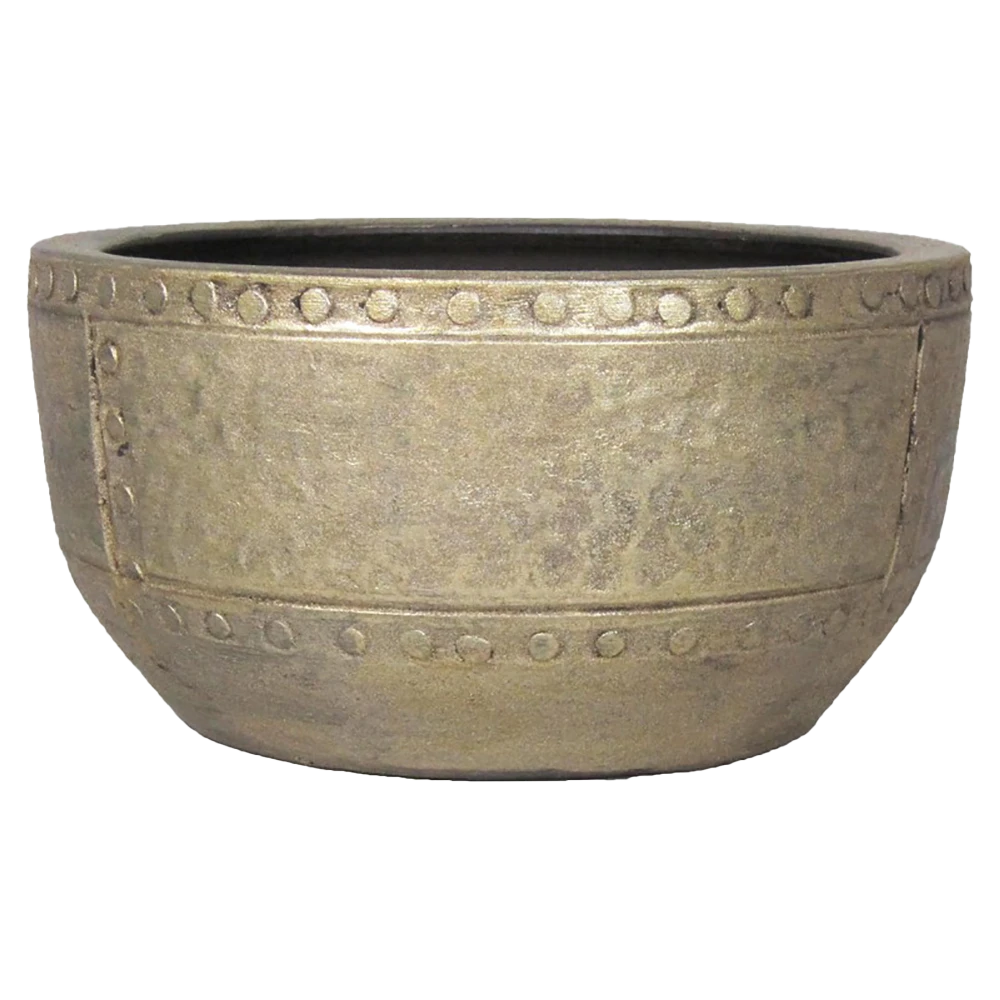 Plantenschaal Fien - D24 X H12cm - Goud 1 Plantenschaal Fien - D24 X H12cm - Goud