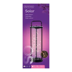 Lumineo Solar Lantaarn - LED - D15 X H42cm - Zwart